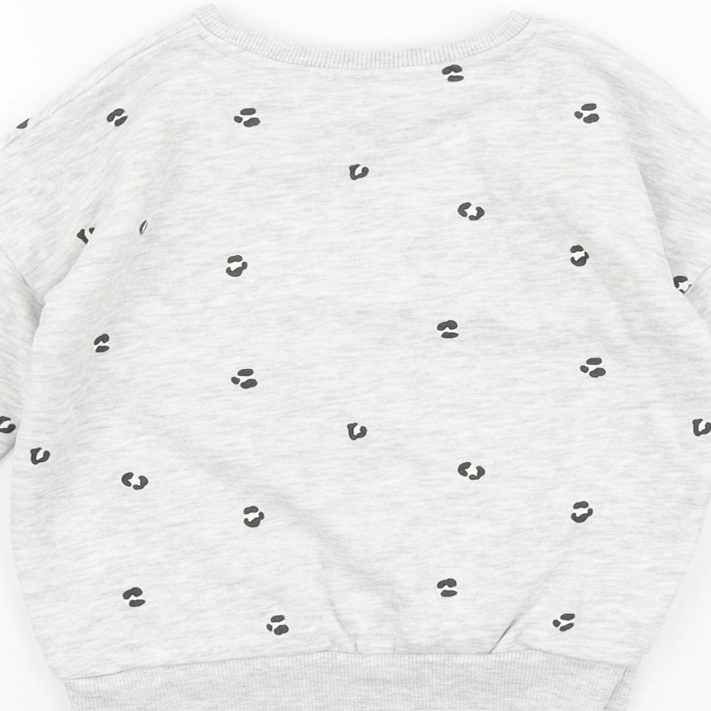 George Baby Grey Geometric 100% Cotton Basic T-Shirt Size 18-24 Months Round Neck Pullover