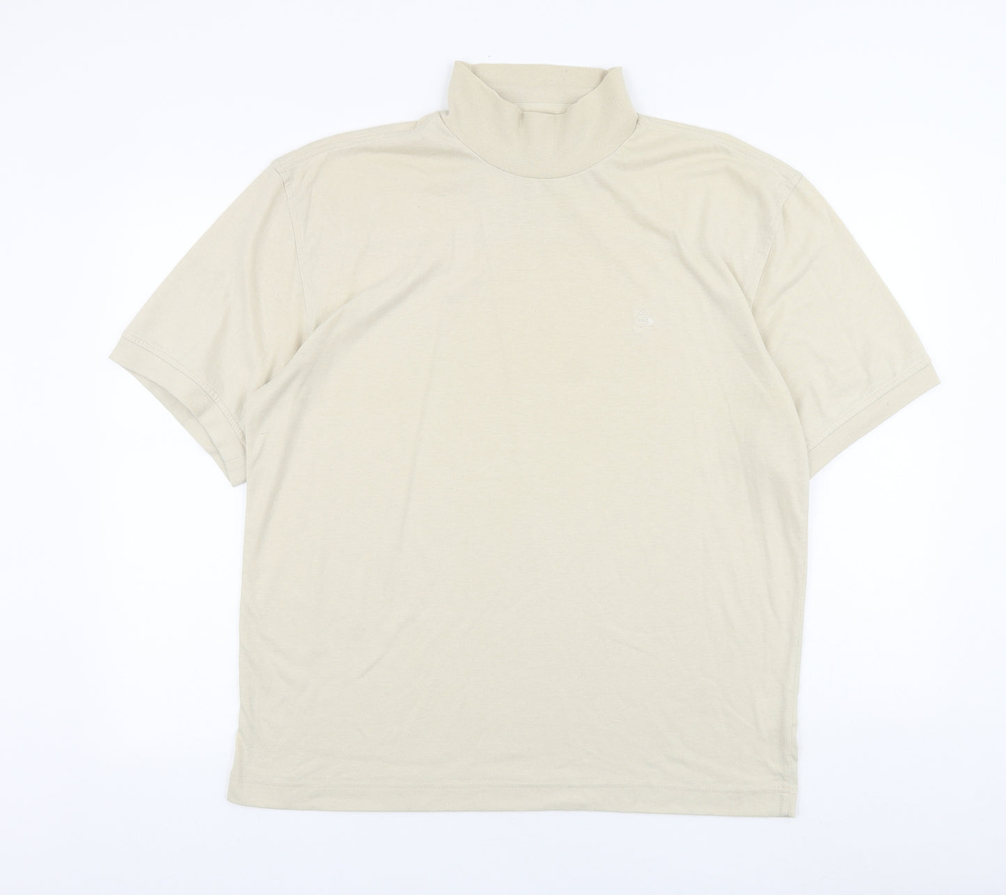 Dunlop Mens Beige Polyester T-Shirt Size XL Henley