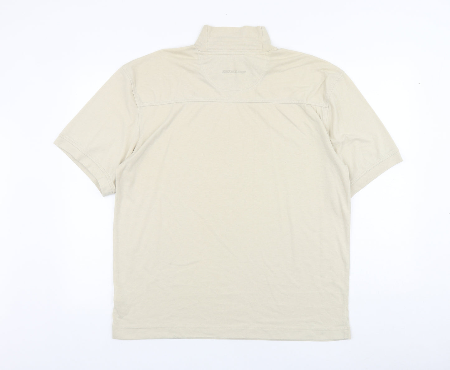Dunlop Mens Beige Polyester T-Shirt Size XL Henley