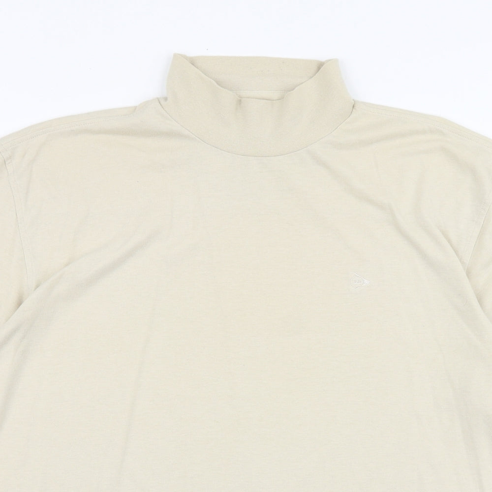 Dunlop Mens Beige Polyester T-Shirt Size XL Henley