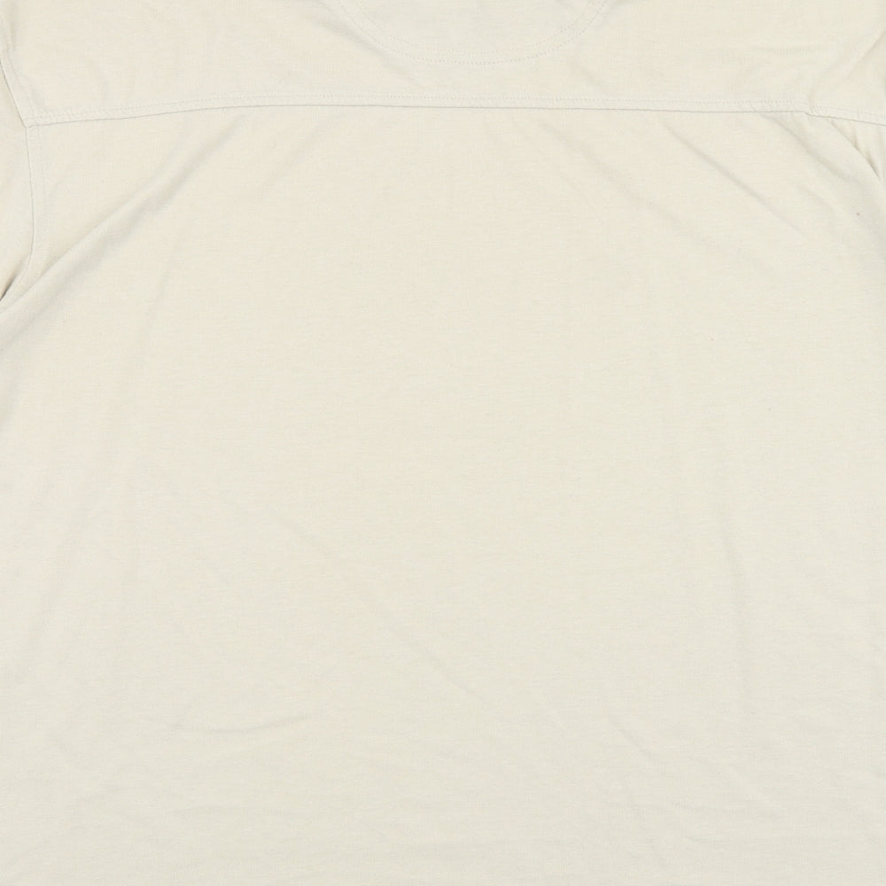 Dunlop Mens Beige Polyester T-Shirt Size XL Henley
