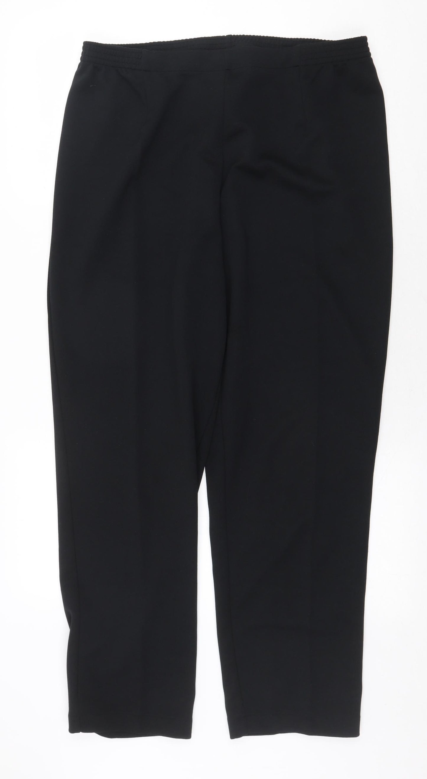 Damart Womens Black Polyester Trousers Size 20 Regular