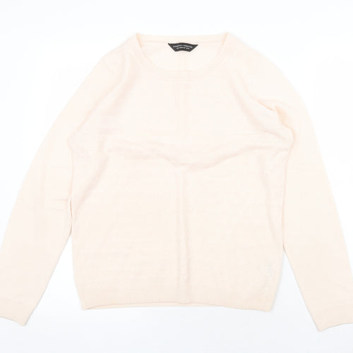 Dorothy Perkins Womens Pink Round Neck Acrylic Pullover Jumper Size 10