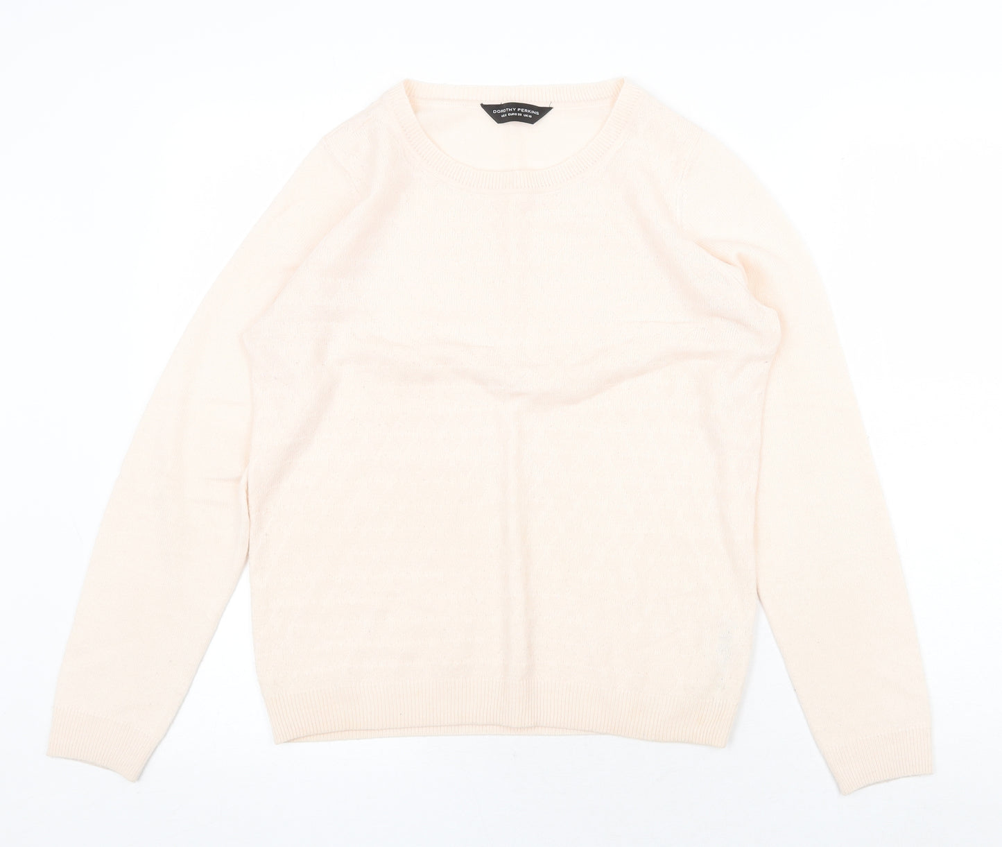 Dorothy Perkins Womens Pink Round Neck Acrylic Pullover Jumper Size 10