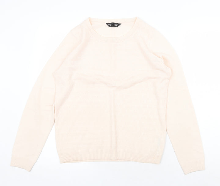 Dorothy Perkins Womens Pink Round Neck Acrylic Pullover Jumper Size 10