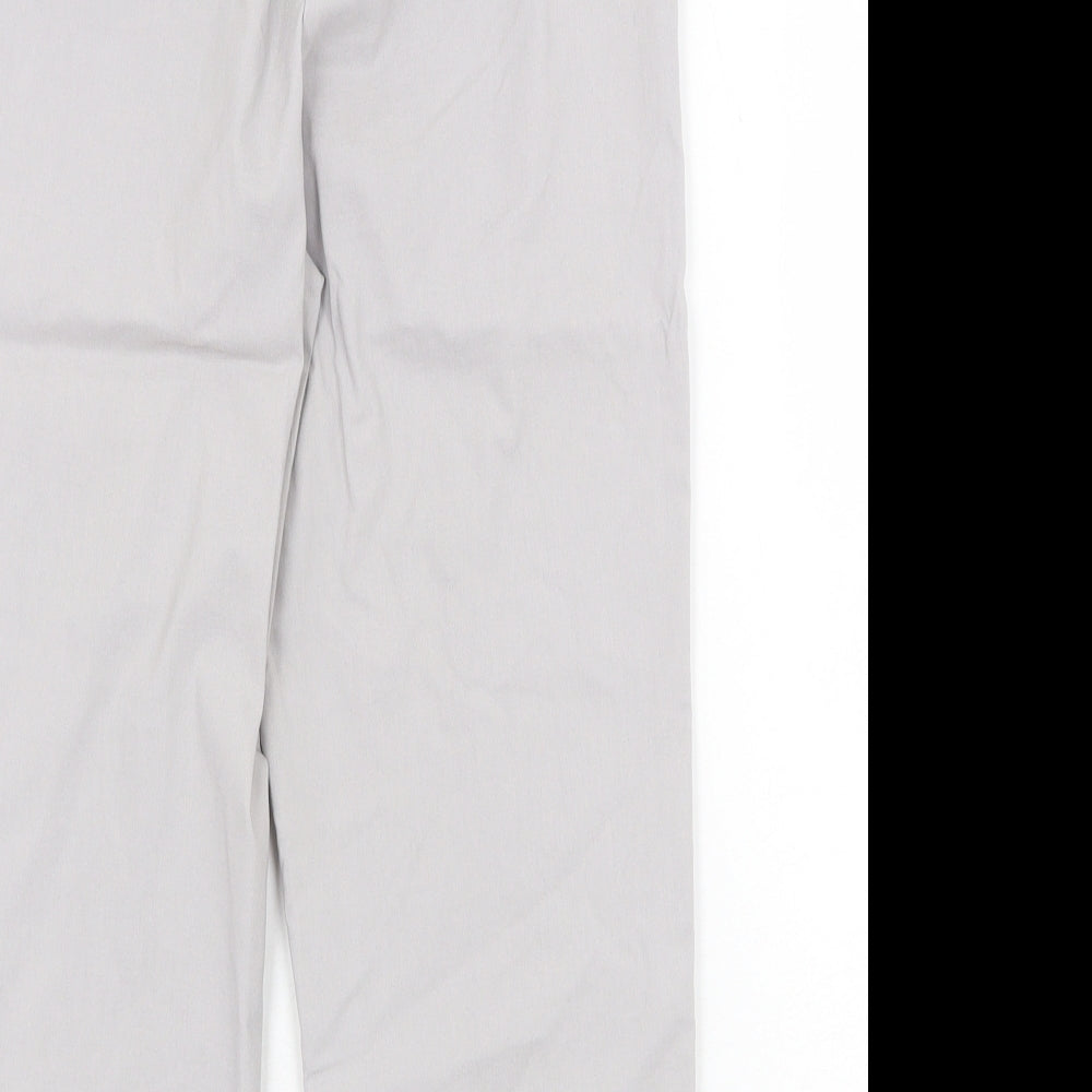 Papaya Womens Grey Viscose Chino Trousers Size 10 Regular Zip