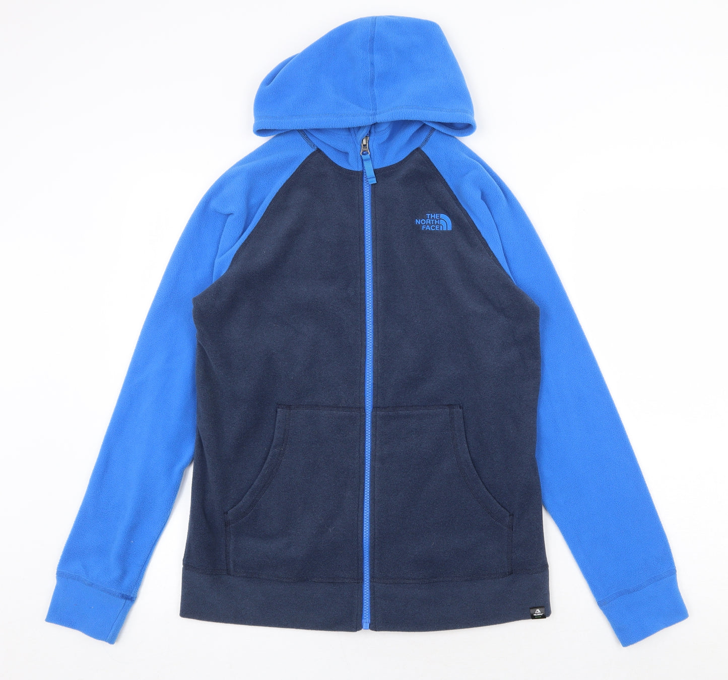 The North Face Mens Blue Polyester Full Zip Hoodie Size L