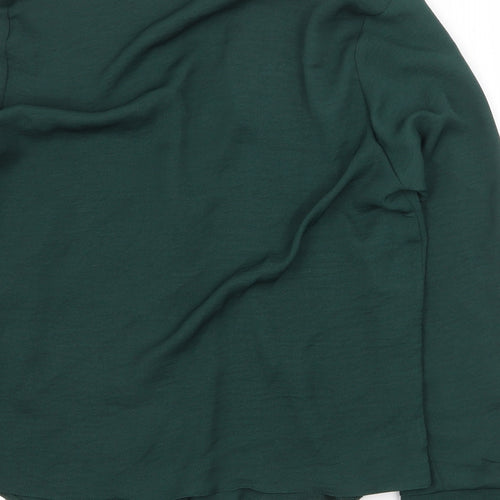New Look Womens Green Polyester Basic Blouse Size 6 V-Neck