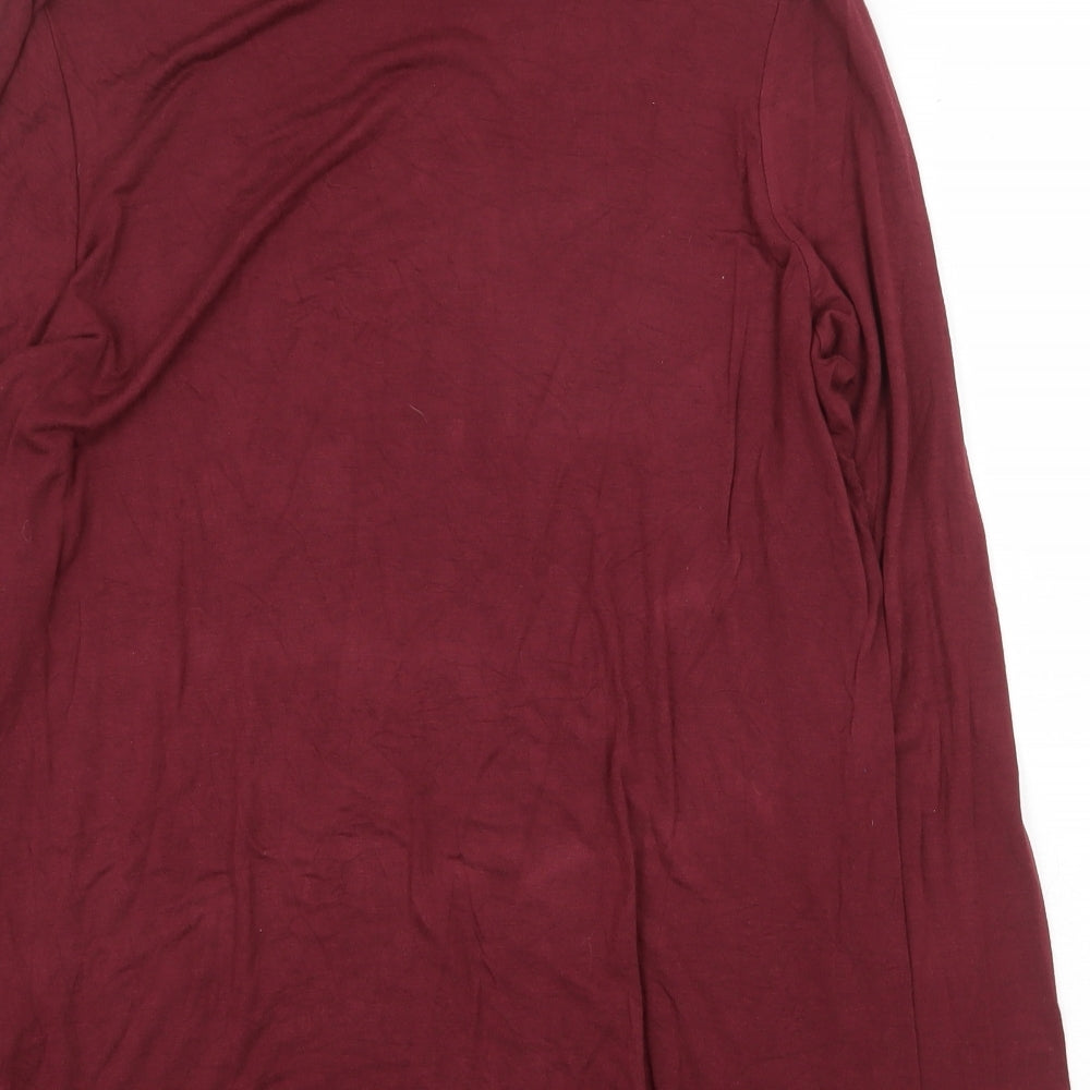 New Look Womens Red Viscose Basic Blouse Size 20 Roll Neck