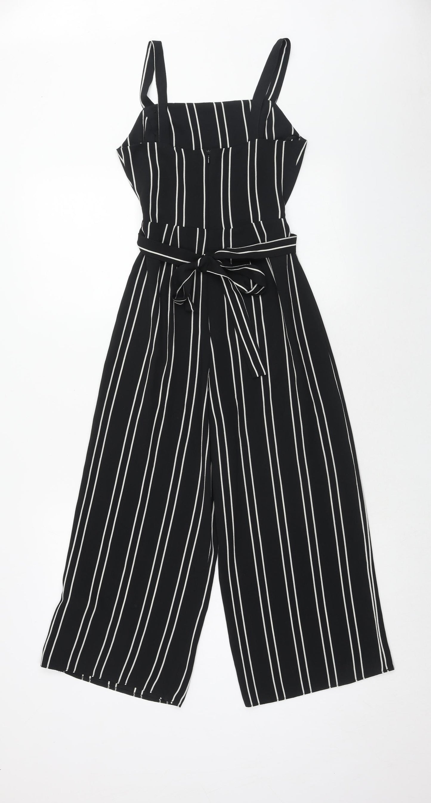 Primark Womens Black Striped Polyester Jumpsuit One-Piece Size 4XL Zip