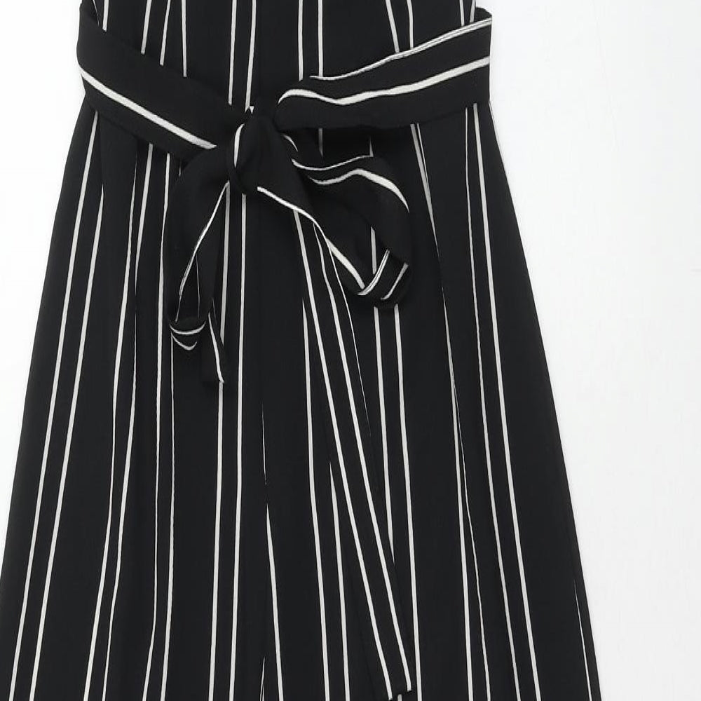Primark Womens Black Striped Polyester Jumpsuit One-Piece Size 4XL Zip