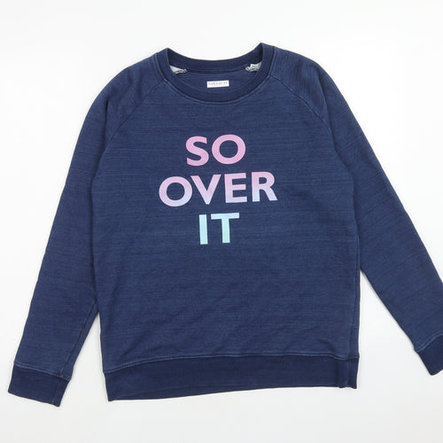Nailed it Womens Blue Cotton Pullover Sweatshirt Size S Pullover