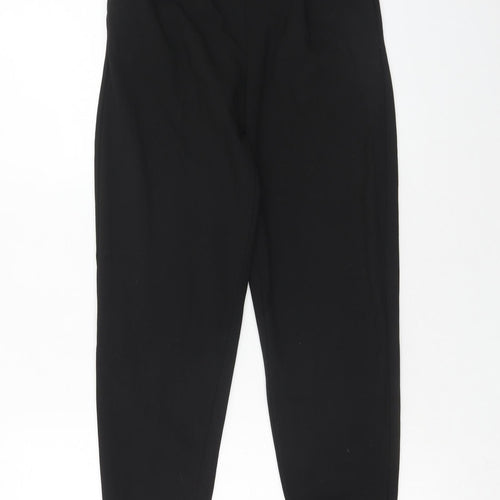 Bershka Womens Black Polyester Trousers Size S Regular