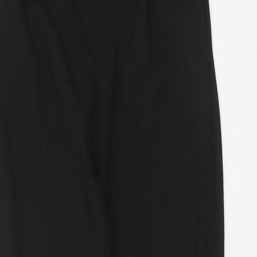 Bershka Womens Black Polyester Trousers Size S Regular