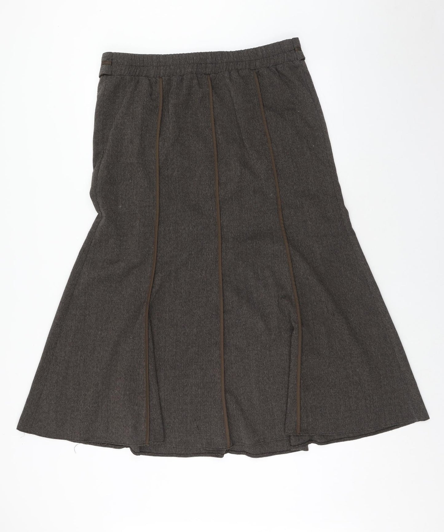 Evans Womens Brown Polyester Swing Skirt Size 14 Tie