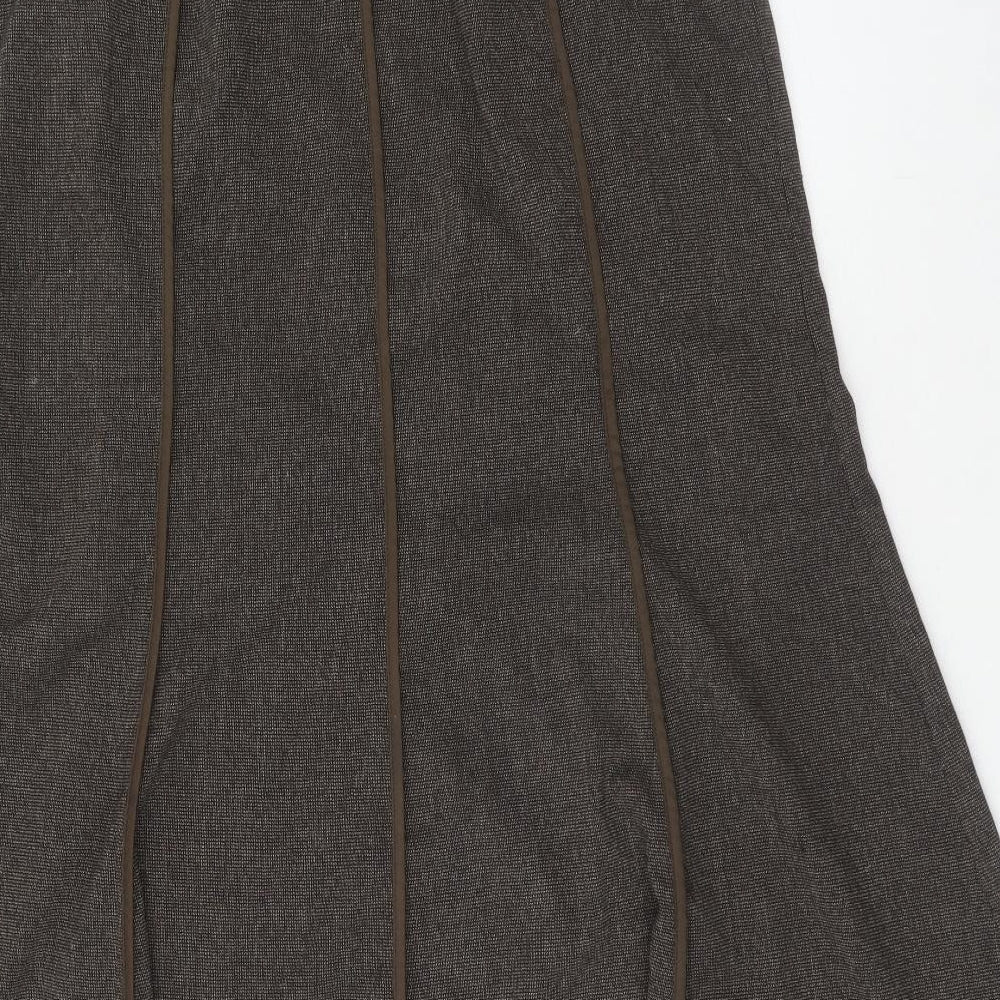 Evans Womens Brown Polyester Swing Skirt Size 14 Tie