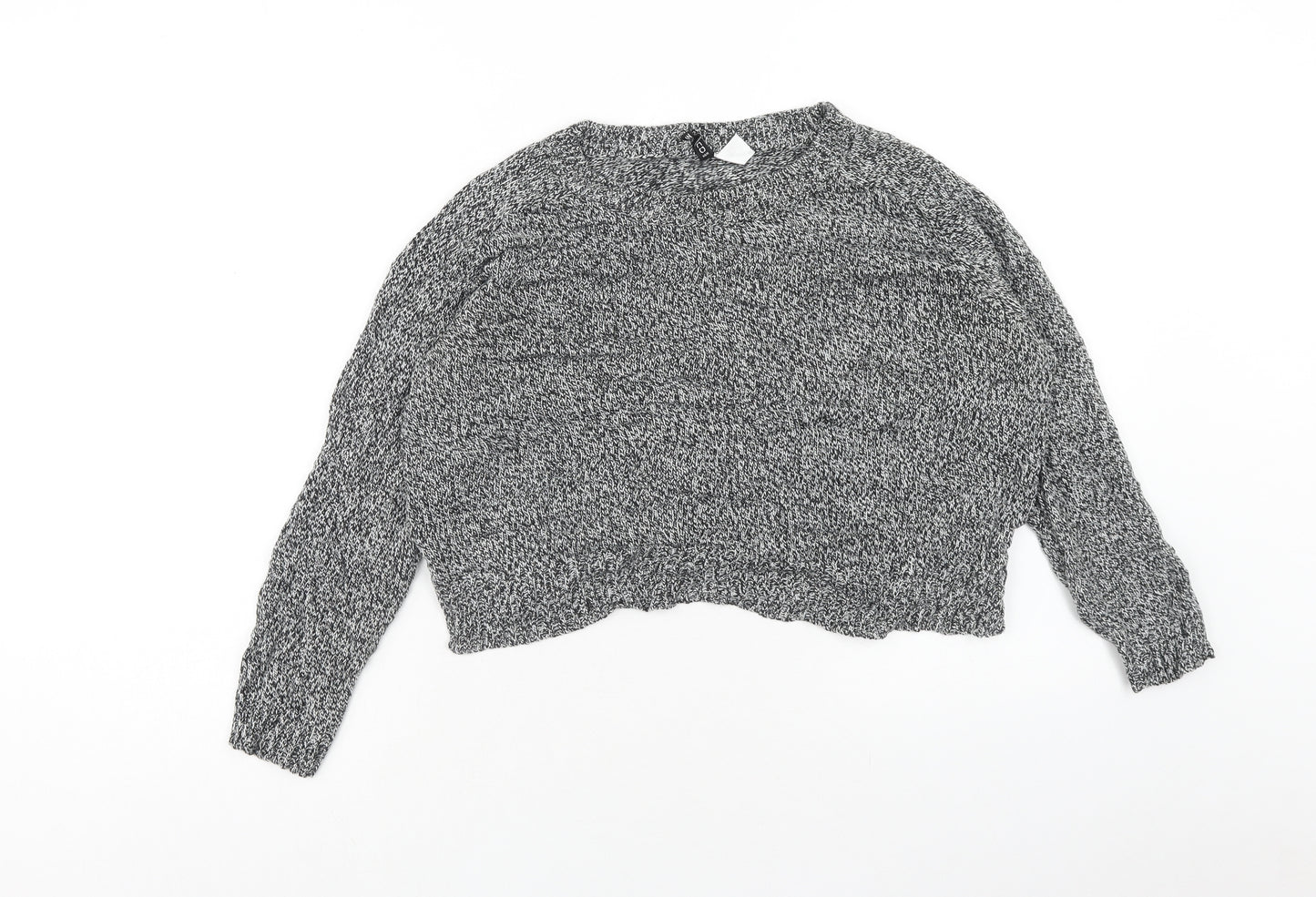 H&M Womens Grey Round Neck Acrylic Pullover Jumper Size M