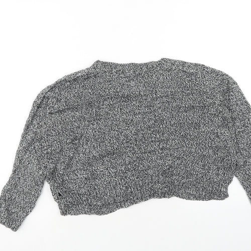 H&M Womens Grey Round Neck Acrylic Pullover Jumper Size M