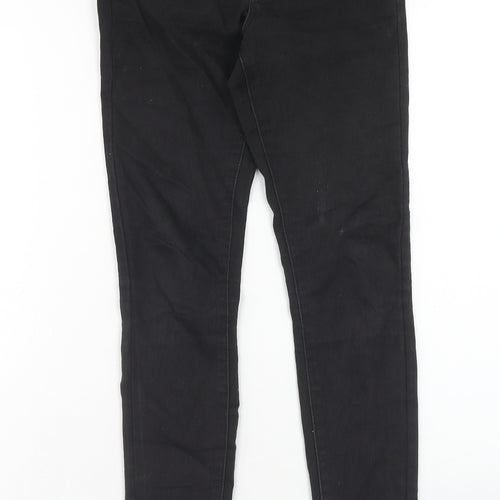 Denim & Co. Womens Black Cotton Skinny Jeans Size 8 Regular Zip