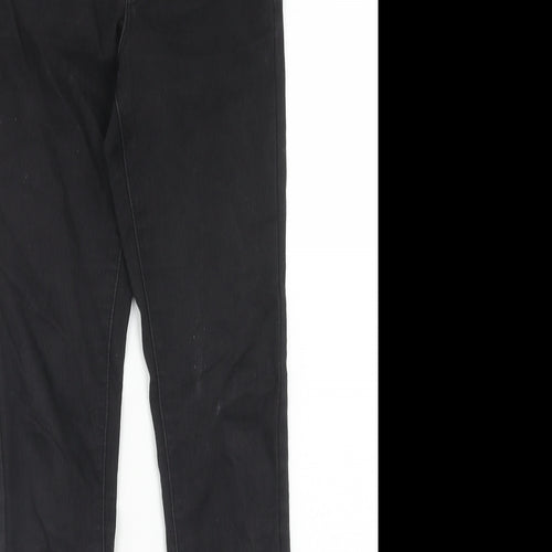 Denim & Co. Womens Black Cotton Skinny Jeans Size 8 Regular Zip