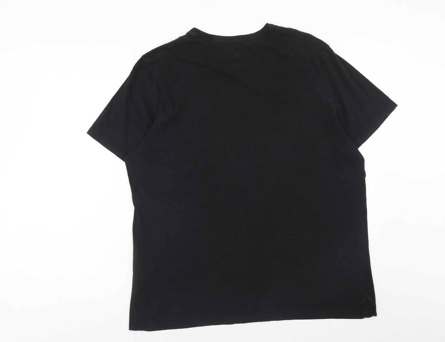 F&F Mens Black Cotton T-Shirt Size 2XL Round Neck - Journey into Speed