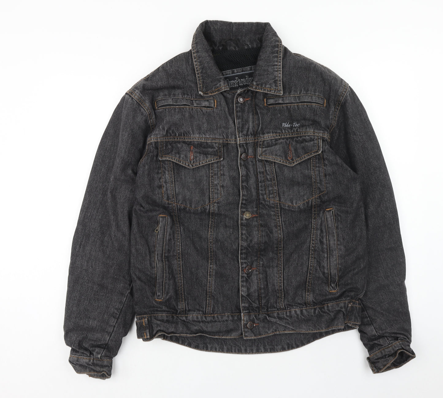 Bikers Paradise Mens Black Jacket Size L Button