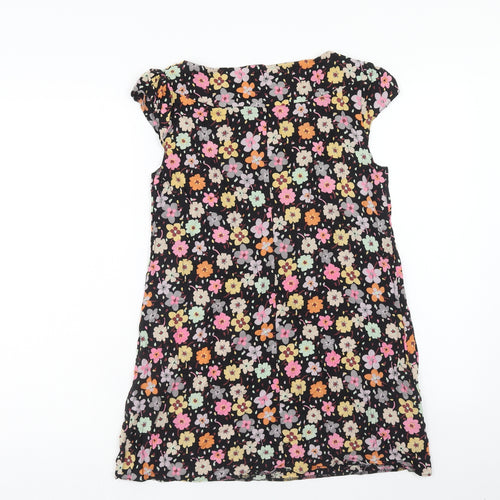 Cherokee Womens Multicoloured Floral Viscose Tunic Blouse Size 10 Boat Neck