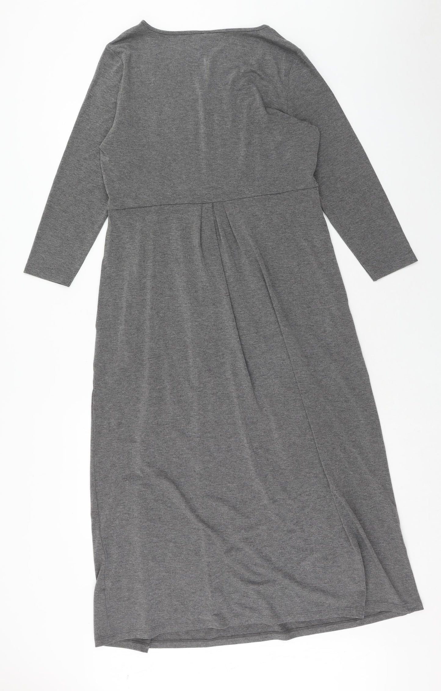 Together Womens Grey Polyester Maxi Size 12 Round Neck Pullover