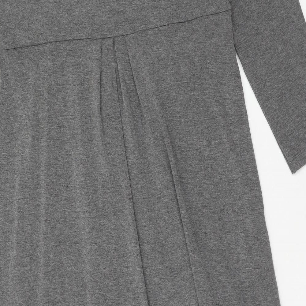 Together Womens Grey Polyester Maxi Size 12 Round Neck Pullover