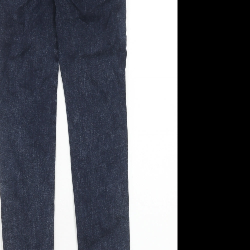 Pull&Bear Womens Blue Cotton Skinny Jeans Size 12 Regular Zip