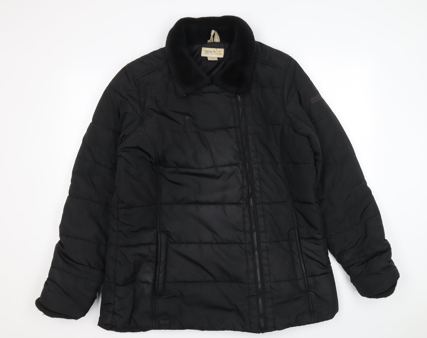 Regatta Womens Black Puffer Jacket Coatigan Size 18 Zip