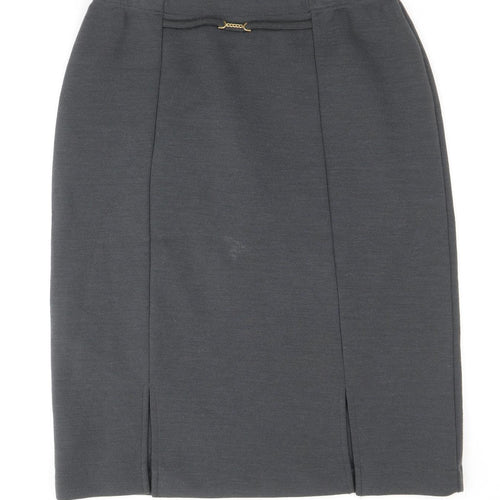 Damart Womens Grey Acrylic Straight & Pencil Skirt Size 16