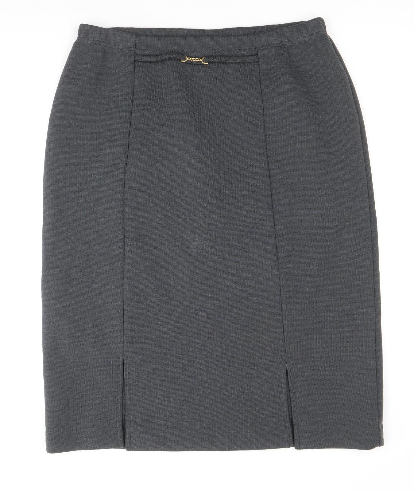 Damart Womens Grey Acrylic Straight & Pencil Skirt Size 16