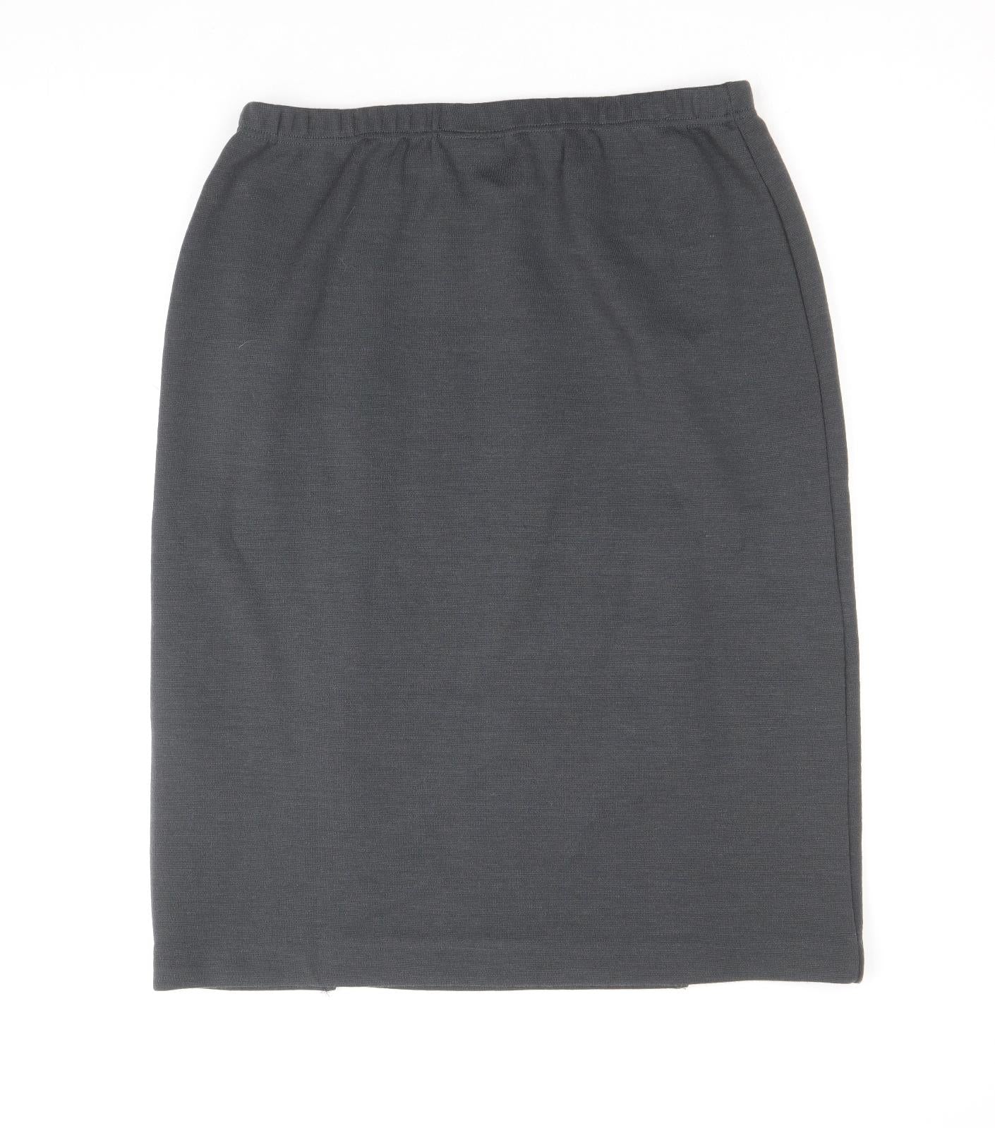 Damart Womens Grey Acrylic Straight & Pencil Skirt Size 16