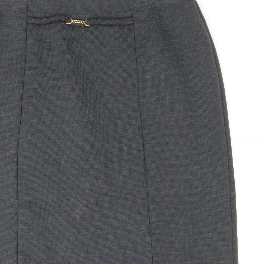 Damart Womens Grey Acrylic Straight & Pencil Skirt Size 16