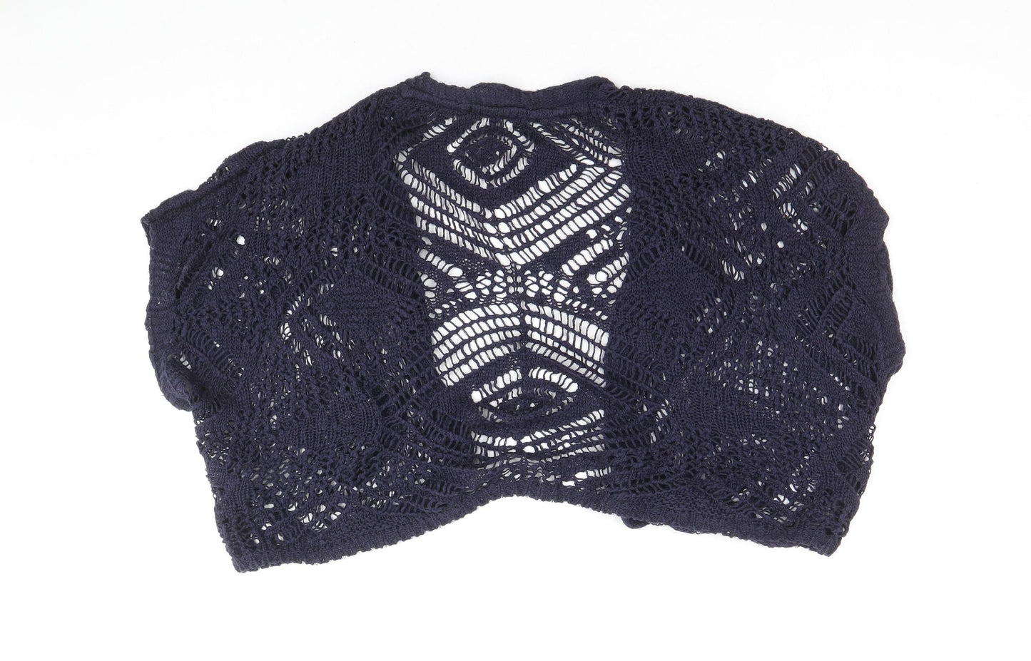 George Womens Blue V-Neck Cotton Cardigan Jumper Size 8 - Size 8-10