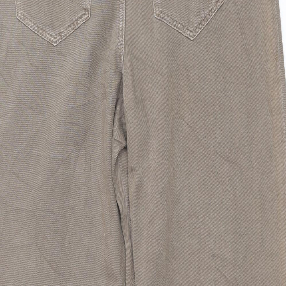Per Una Womens Brown Cotton Mom Jeans Size 12 Regular Zip