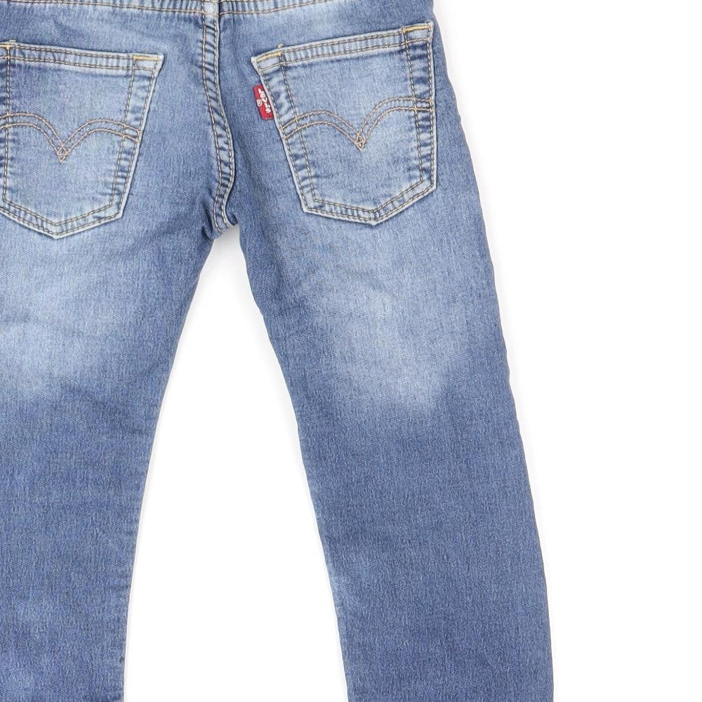 Signature by Levi Strauss & Co. Boys Blue Cotton Straight Jeans Size 3 Years Regular Zip