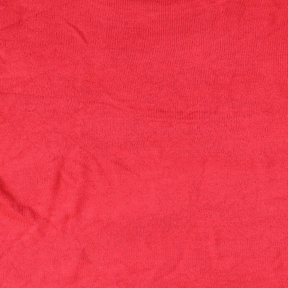 Marks and Spencer Womens Red Scoop Neck Acrylic Pullover Jumper Size 18