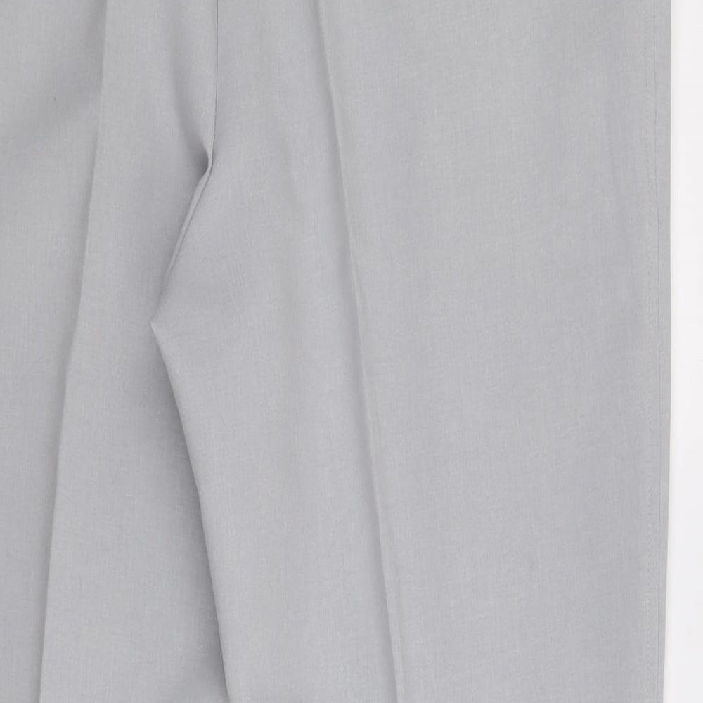Farah Mens Grey Polyester Trousers Size 36 in Regular Zip