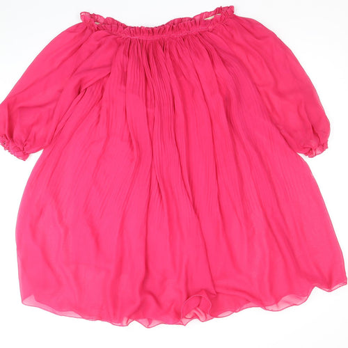Charisma Womens Pink Polyester Trapeze & Swing Size 8 Off the Shoulder Pullover