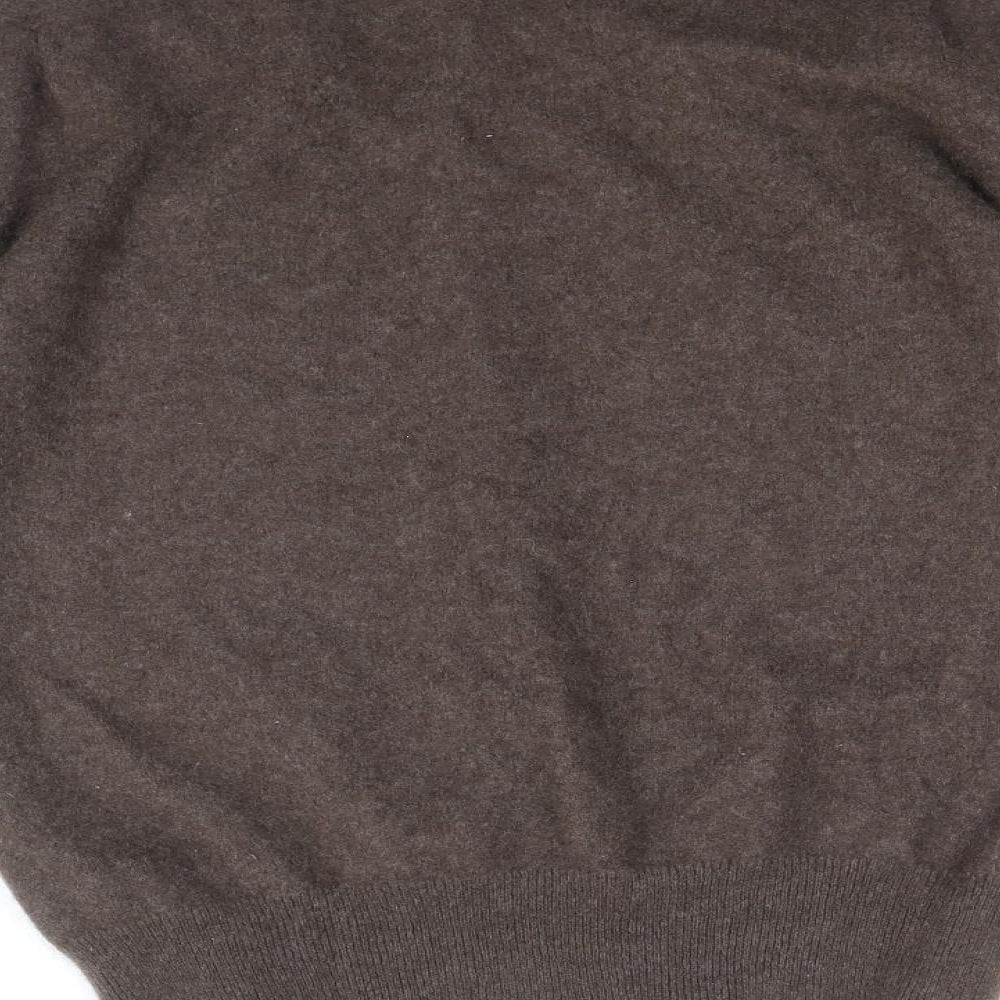 The Cashmere Company Womens Brown V-Neck 100% Cashmere Pullover Jumper Size 6