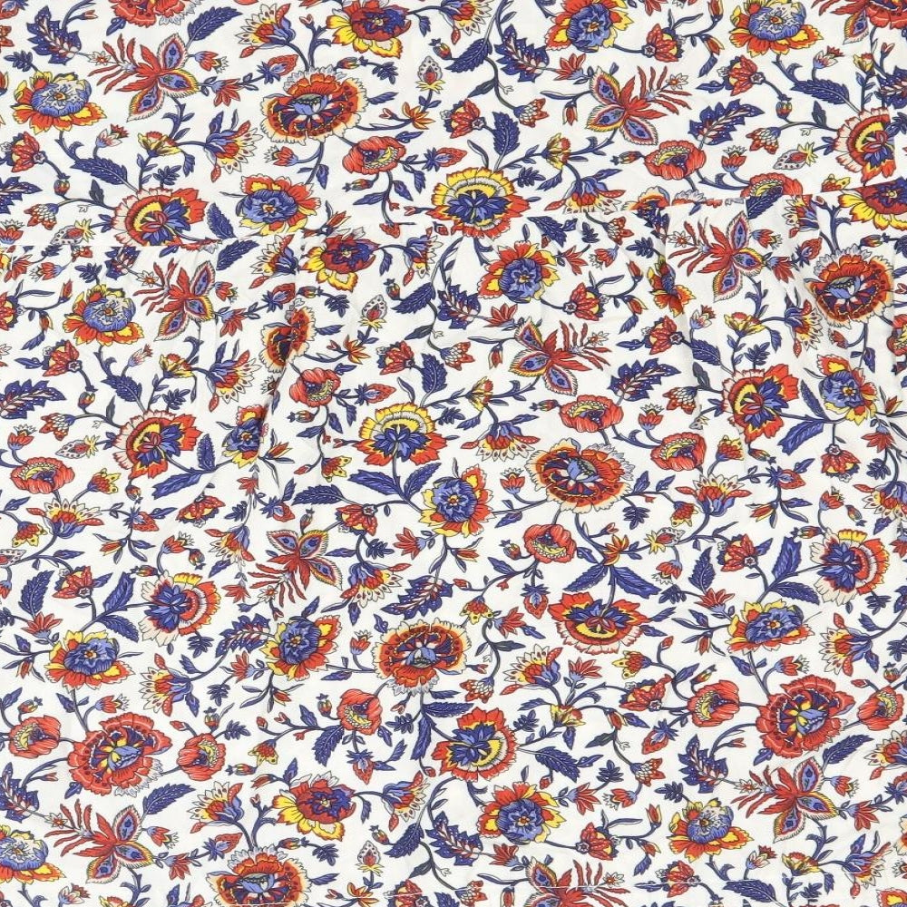 Damart Womens Multicoloured Floral Viscose Basic T-Shirt Size 18 V-Neck