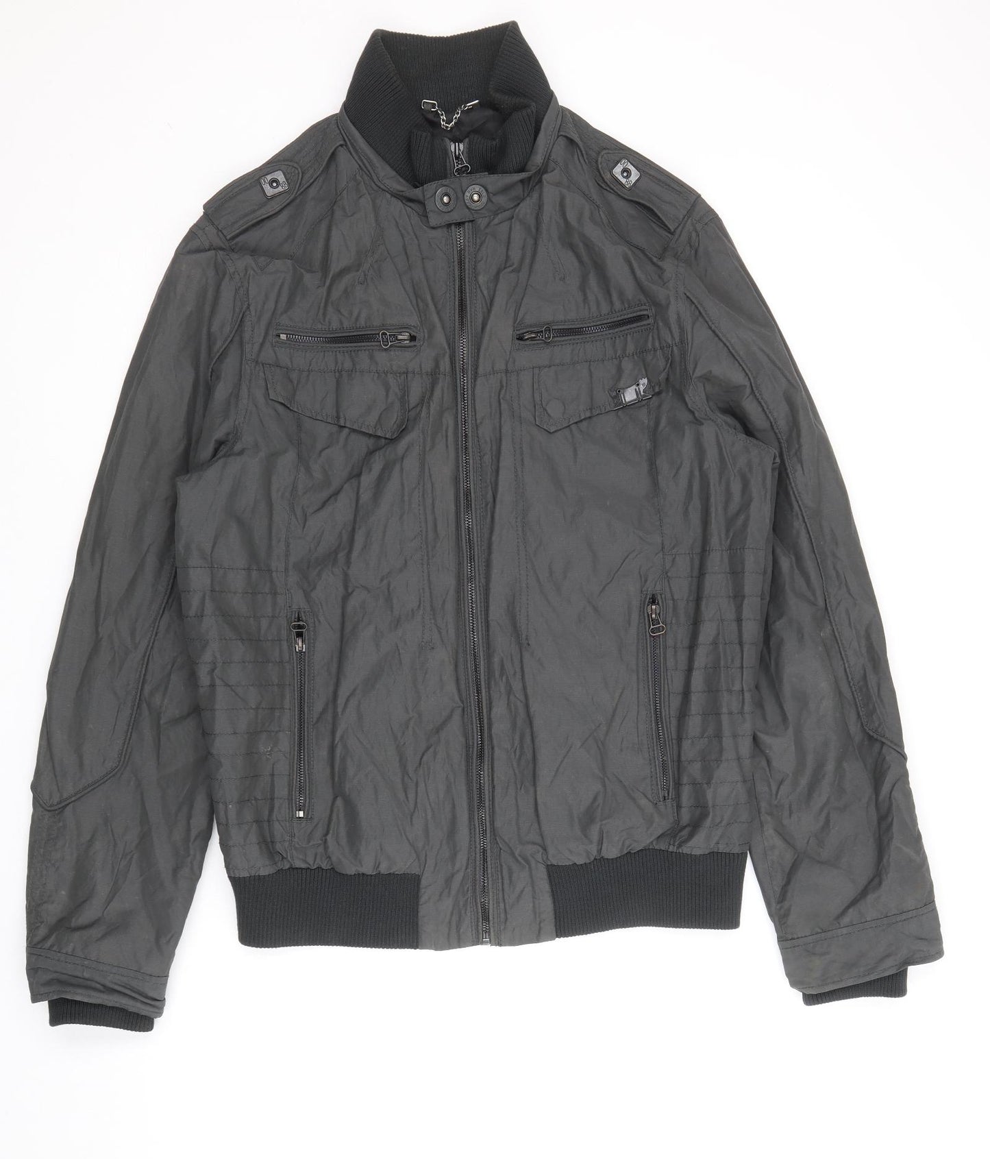 Preworn Mens Grey Jacket Size L Zip