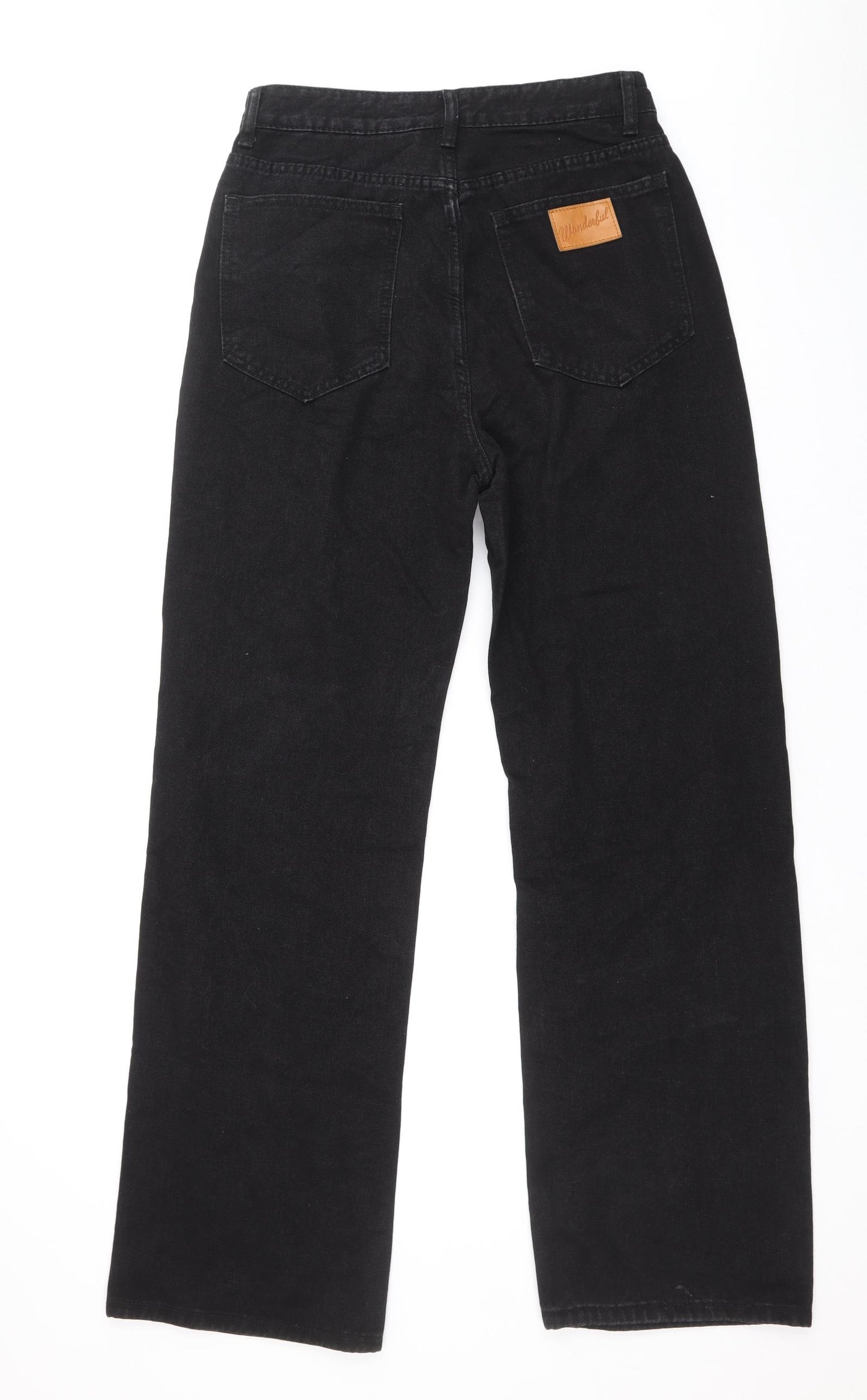 SheIn Womens Black Cotton Straight Jeans Size M Regular Zip