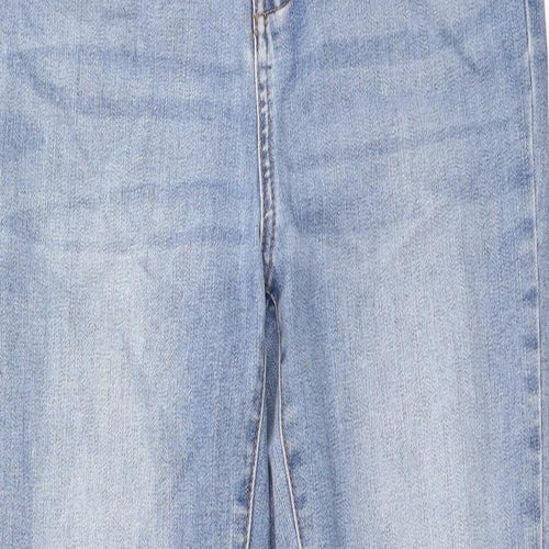 Denim & Co. Womens Blue Cotton Skinny Jeans Size 12 Regular Zip