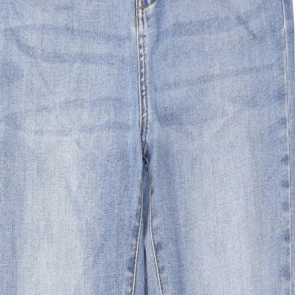 Denim & Co. Womens Blue Cotton Skinny Jeans Size 12 Regular Zip
