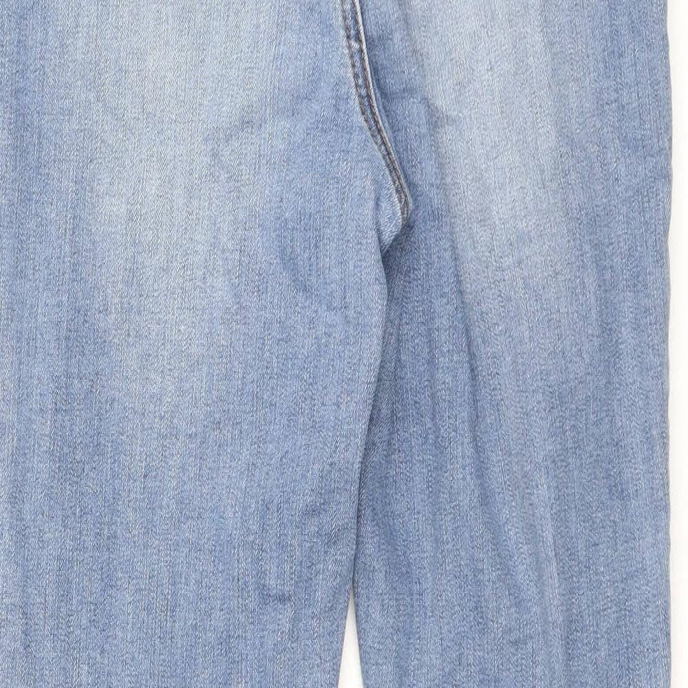 Denim & Co. Womens Blue Cotton Skinny Jeans Size 12 Regular Zip