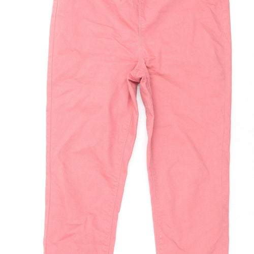 Papaya Womens Pink Polyester Straight Jeans Size 8 Regular