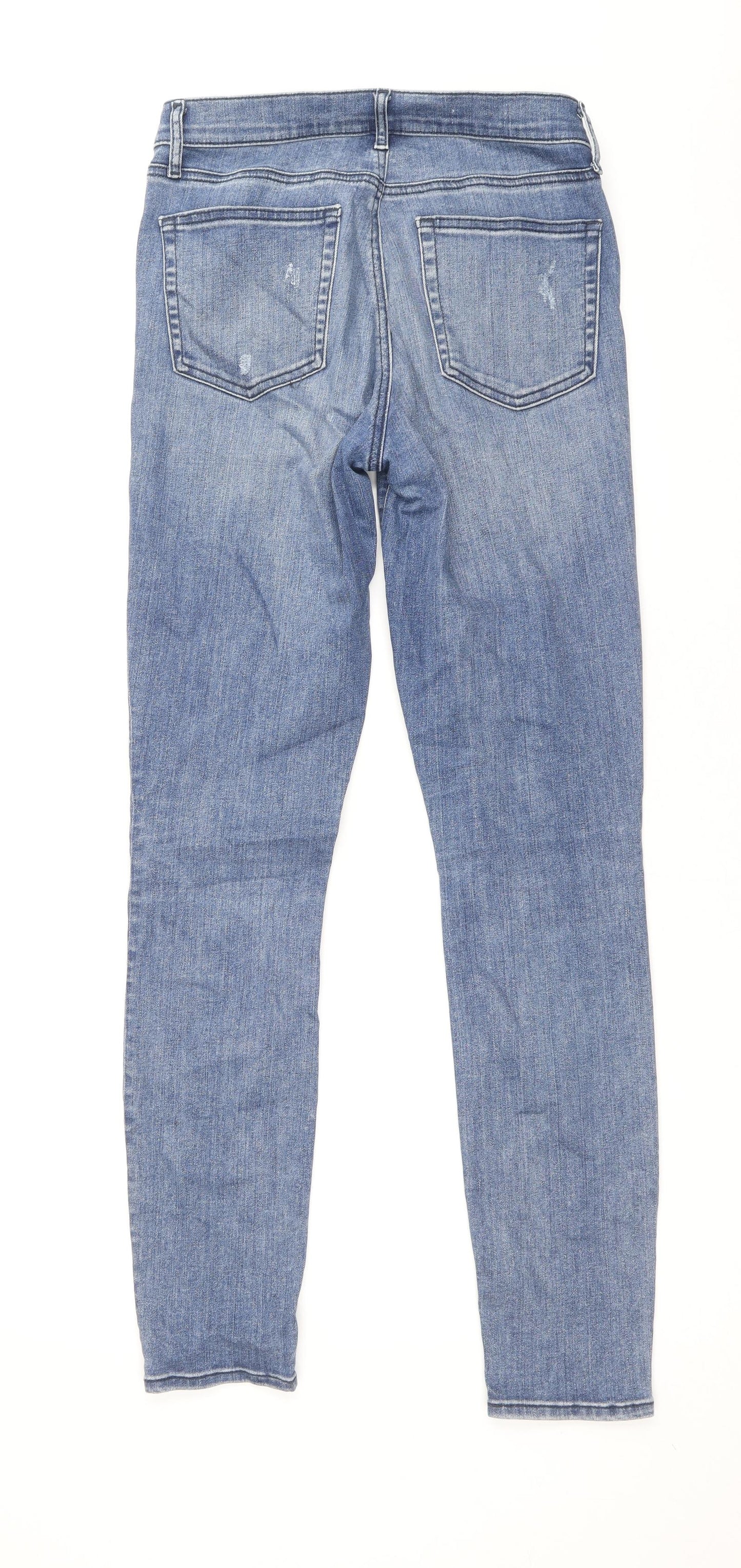 Gap Womens Blue Cotton Skinny Jeans Size 27 in Regular Zip